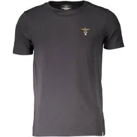Aeronautica Militare T-Shirt Herren T-Shirt Schwarz: Dehnbar, Kurzarm & Rundhals