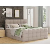 Sofnet Boxbett Best Lux (mit zwei Bettkästen, Bonell-Matratze und Topper), Doppelbett, Polsterbett mit Kopfteil und Fußteil, Boxspringbett