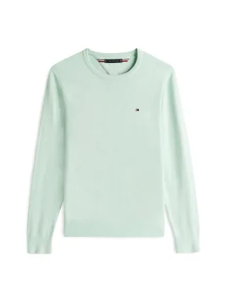 Tommy Hilfiger - Pullover mit Flag-Stickerei grün - Gr. - XXL