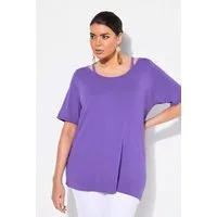 Ulla Popken T-Shirt T-Shirt Cut-Out Classic Rundhals Halbarm