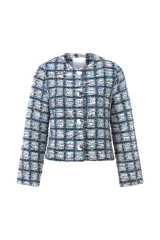 Rich & Royal - Boucle jacket ocean blue - Gr. - L