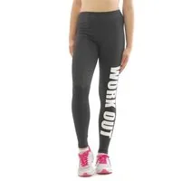 YESET Leggings Leggings Druck WORK OUT Lang Sport Fitness Druckschrift