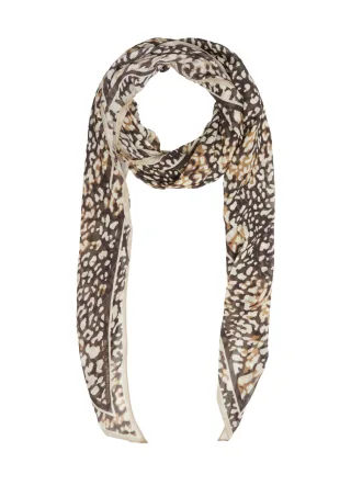 s.Oliver Red Label - Tuch mit Animal-Print braun - Gr. - ONE SIZE