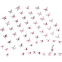 Das Kostümland Strass-Tattoo Glitzer Sticker für Gesicht und Haar, Pink - Selb