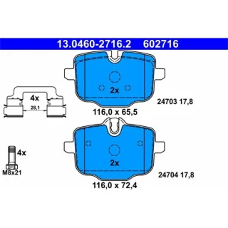 ATE Bremsbel?ge hinten BMW 5er F10 6er F13
