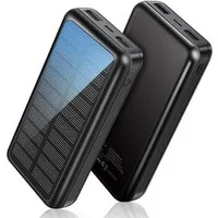 Vivitar tragbares Solarladegerät, Dual USB-Anschlüsse für schnelles Aufladen Solar Powerbank 30000 mAh, mit Ladekabel, externes Ladegerät 30000 mAh, langlebiges Solarmodul, Große Leistung für Handyakkus, Stoßfest