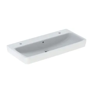 Geberit Renova Plan Waschtisch 501883008 100x48cm, Hahnloch rechts/links, mit Überlauf, weiß KeraTect