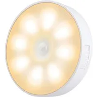 OYLCDI Wandleuchte LED Nachtlicht,mit Bewegungsmelder, LED Unterbauleuchte, Akku Kabellose Wandlampe, LED Nachttischlampe, USB Aufladbar, Warmweiß, Bewegungsmelder Licht für Treppenhaus Flur Schlafzimmer