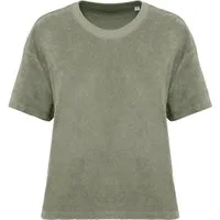 Native Spirit Rundhalsshirt Umweltfreundliches Damen-T-Shirt aus Frottee