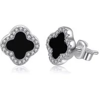 ROUGEMONT Paar Ohrstecker Kleeblatt Damen Glücksbringer Ohrstecker 925 Sterling Silber, Elegantes Clover Design Symbol für Glück, Liebe und positive Energie