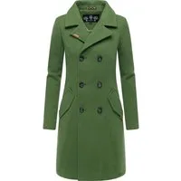 Marikoo Kurzmantel Nanakoo edler Damen Trenchcoat in Wollmantel-Optik