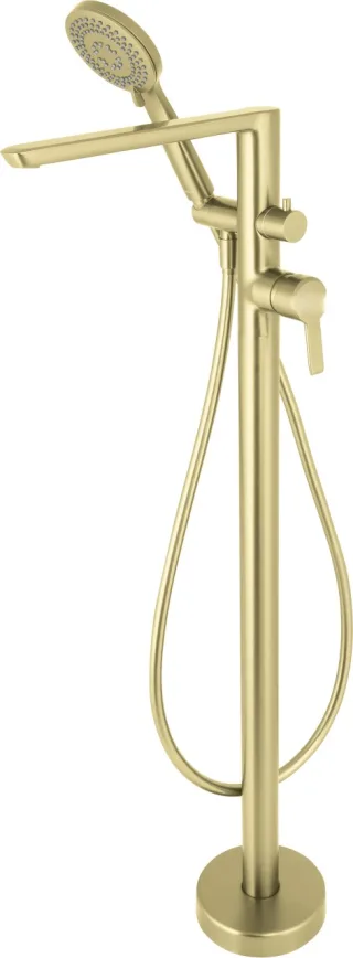 Neuesbad Serie 200 Freistehende Wannenarmatur mit Brauseset, Gold Gebürstet NB1DEBQAR17M1