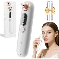 FOSMET Porenreiniger Vakuum Porenreiniger–Pickelsauger 4 Aufsätzen für Gesichtsreinigung, Vakuum Beauty Hautpflegegerät mit 5 Saugstufen & LED-Anzeige