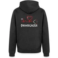 Spreadshirt Sweatjacke Herzschlag Pausenjacke Krankenpfleger Krankenhaus Kapuzenjacke Herren (1-tlg)