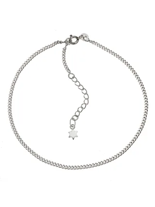 Zeeme Silber Fusskette 925 Silber Stern Motiv