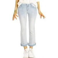 be styled Ankle-Jeans Jeans Hosen 7/8 Ankle medium waist ausgefranster Saum - Damen - j94kw mit Stretch-Anteil