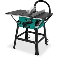 VONROC Tischkreissäge mit Führungsschiene 2000W - Tischsäge mit Staubabsaugung 5000U/min, inkl. Untergestell, Ø250mm - Inkl. Gehrungsführung und 60T Sägeblatt