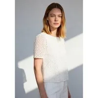 MORE&MORE Kurzarmbluse romantische 1/2 Arm Spitzenbluse