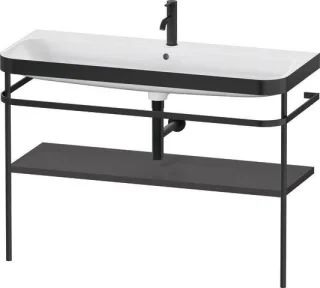 Duravit Happy D.2 Plus c-bonded Set mit Metallkonsole Graphit Supermatt 1175x490x850 mm - HP4739O808 HP4739O80800000