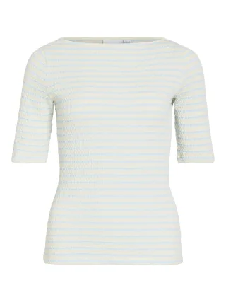 VILA - VILOPES BOAT NECK 2/4 TOP/TES Birch - Gr. - S