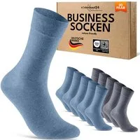 sockenkauf24 Businesssocken Premium Socken mit Komfortbund Herren & Damen Business Socken (20-Paar) aus gekämmter Baumwolle mit Pique-Bund, ohne Naht