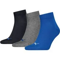 PUMA Kurzsocken PUMA UNISEX QUARTER PLAIN 3P (3 Paar) Atmungsaktiv, Rippenbündchen, weiche Baumwollmischung