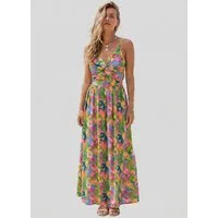 Cupshe Midikleid Ärmelloses Spaghettiträgern Urlaub in einfarbig