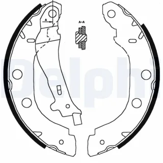 Delphi Bremsbacken hinten Nissan Kubistar Primera Renault Kangoo Thalia