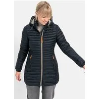 camel active Steppjacke aus recyceltem Polyamid Langarm Markenlogo
