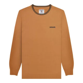 Lambretta - Pullover Mit kontrastfarbenen Streifen für Herren (Tabak/Marineblau)