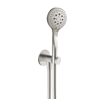Herzbach Design iX Wannenset 17.914600.1.09 1250 mm, d= 70mm, mit Brauseanschlussbogen, Handbrause, Edelstahl gebürstet