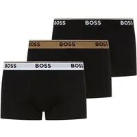 BOSS Trunk (Packung, 3-St) aus Stretch-Baumwolle mit Logo-Bund, mittlere Bundhöhe