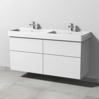 Sanipa 3way Waschtischunterbau zu Laufen Pro S Waschtisch mit 4 Auszügen, Weiß-Soft SM77143