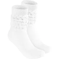 BRUBAKER Schoppersocken Slouch Socken - Damen Fitnesssocken (80s Style, 2-Paar, Baumwolle) Knit Sportsocken für Fitness, Yoga, Workout, Gymnastik und Wellness