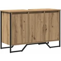 vidaXL Badezimmerspiegelschrank Waschbeckenschrank Artisan-Eiche 91 x 35 x 60 cm Holzwerkstoff (1-St)