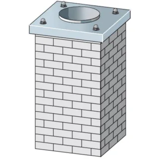 Bertrams Camino-fix Stülpkopf 02SKK1-22 Höhe 1,25 m, Innenmaß 220/220 mm, Typ Klinker, mit Abdeckung
