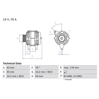 Bosch Lichtmaschine Citroen Peugeot 0986042071