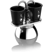 BIALETTI Espressokocher, zwei Espressi gleichzeitig zubereiten, 90 ml, Zwei-Schicht-Edelstahl