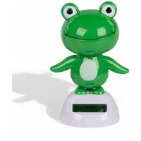formano Sammelfigur Solar Wackelfigur Frosch 10cm lustige Dekofigur solarbetrieben