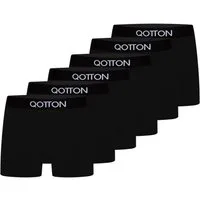 Qotton Boxershorts 6er-Pack Boxershort Unterwäsche ohne kratzenden Zettel
