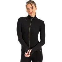 Smilodox Trainingsjacke Kenna Gold, Figurbetonte Sportjacke mit 3D Rubber Print, Stehkragen Goldener Reißverschluss formende Nähte atmungsaktive Laufjacke