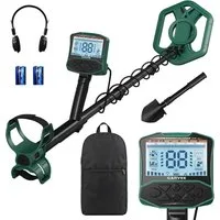 GarveeMore Metalldetektor Profi für Erwachsene,Gold- & Münzsuchgerät mit LCD-Display,5 Modi, Pinpointer, Lautstärke, Hintergrundlicht & Kopfhöreranschluss