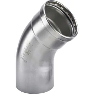Viega Sanpress Inox XL-Bogen 578015 64 mm, 45°, Stahl nichtrostend, SC-Contur