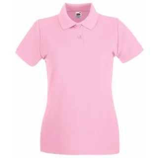 Fruit Of The Loom Damen Lady-Fit Premium Kurzarm-Poloshirt (Hellrosa)