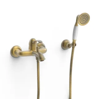 Tres Einhebel Wannenmischer Anti Kalk Messing Handbrause: Ø 78 mm , 24217001LM 24217001LM