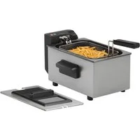 Tristar Fritteuse FR-9327, 2000 W, Edelstahl-Gehäuse, 3L, 190°C, Kaltzone, Cool-Touch-Gehäuse