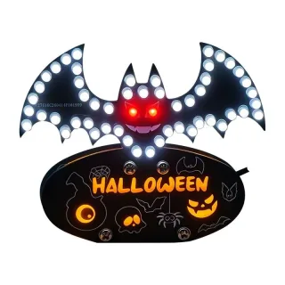 Mischievous Bat Night Light Kit USB 3.1 To Type-C Adapter 5V DC Power Supply Dual-Touch Zones Multi-Mode Lighting Adjust