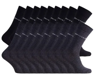 Business-Socken 18 Paar in SCHWARZ (9x) und ANTHRAZIT (9x)