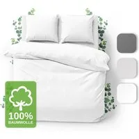Jacobson Bettwäsche Set - 100% Baumwolle, Perkal, 3 teilig, Erhältlich in den Größen 135x200, 155x220, 200x200, 200x220, 240x220