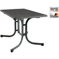 MFG Freizeitmöbel Gartentisch MFG Boulevard-Klapptisch 110x70 cm, anthrazit/schiefer, Wetterfeste Melanin-Platte mit stoßfester Kante